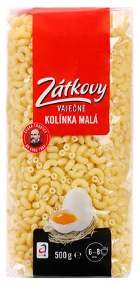Zátkovy těstoviny Kolínka malá vaječná 500 g
