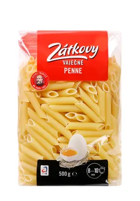 Zátkovy těstoviny Penne vaječné 500 g