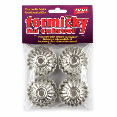 Formičky na košíčky z plechu 5,3 cm, 30 ks