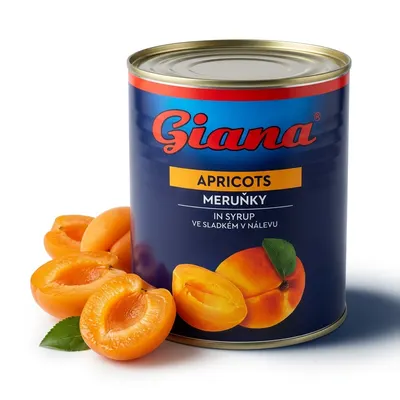 Meruňky loupané půlené v nálevu 820 g
