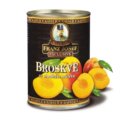 Broskve půlené ve sladkém nálevu 425 ml