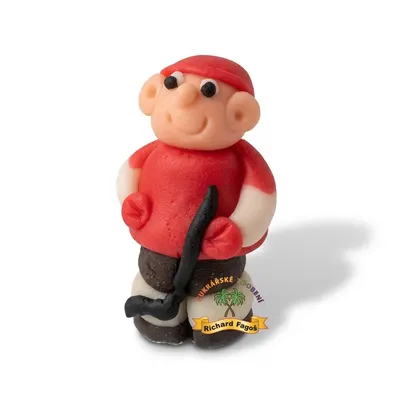Figurka hokejisty v červeném dresu z kokosové hmoty 6 cm