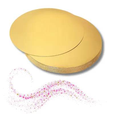 Podložka dortová EXTRA PEVNÁ kulatá 30 cm zlatá 10 ks
