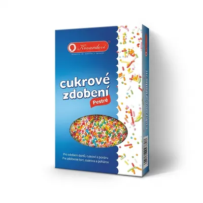 Cukrové zdobení perličky barevné 80 g