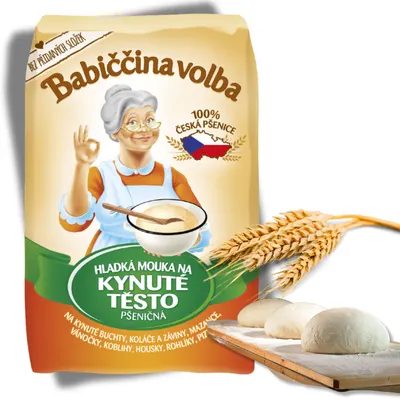 Babiččina volba Mouka hladká na kynuté těsto 1 kg