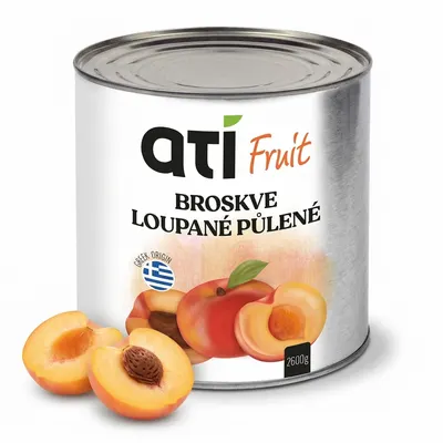 Broskve loupané půlené 2650 ml