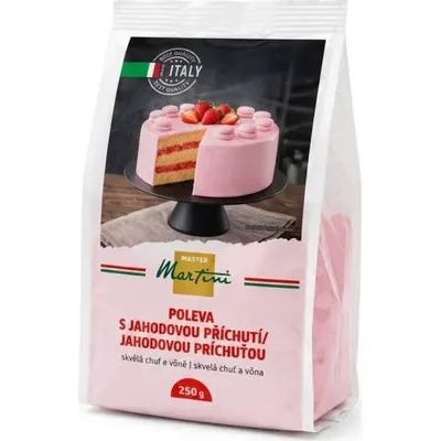 Jahodová poleva růžová, 250 g