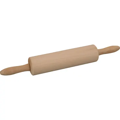Dřevěný váleček na těsto s kovovou osou 25 cm