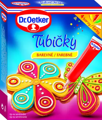 Tubičky barevné ke zdobení (4 barvy) 76 g