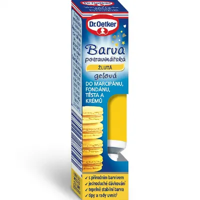 Gelová potravinářská barva žlutá 10 g