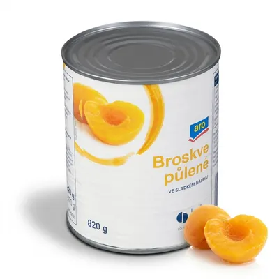 Broskve půlené ve sladkém nálevu 850 ml