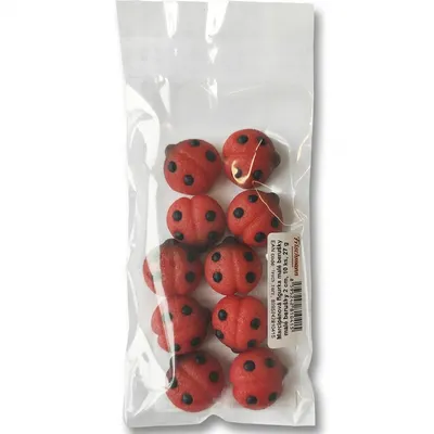 Marcipánová figurka malé berušky 2 cm, 10 ks, 27 g