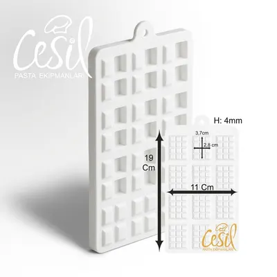 Silikonová forma na čokoládu Tabulky, 3,7 x 2,8 cm