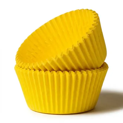 Žluté papírové košíčky na muffiny 50 ks