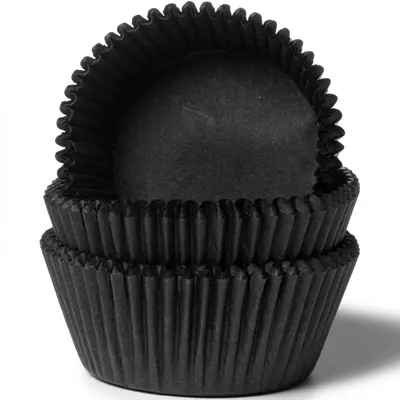 Černé mini cukrářské košíčky na muffiny a cupcakes