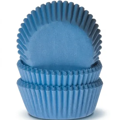 Cukrářské košíčky mini sky blue 60 ks