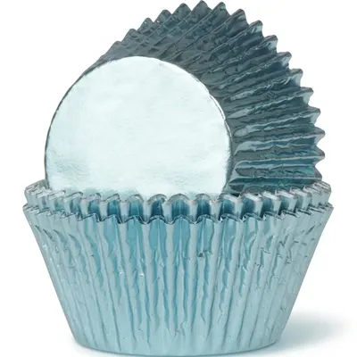 Košíčky na muffiny lesklé světle modré 24 ks