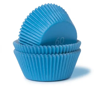 Mini košíčky na muffiny modré 60 ks