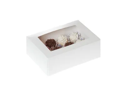 Box na mini cupcakes s okénkem, 12 pozic, 2 ks