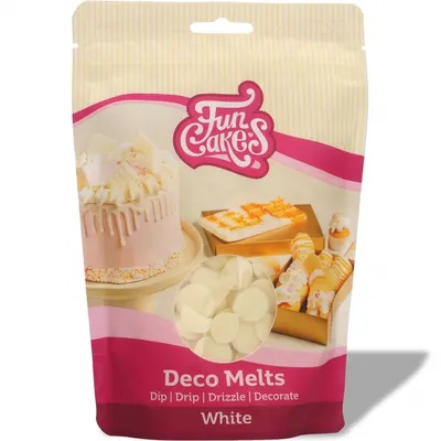 Snadno rozpustná poleva v peckách bílá 250 g