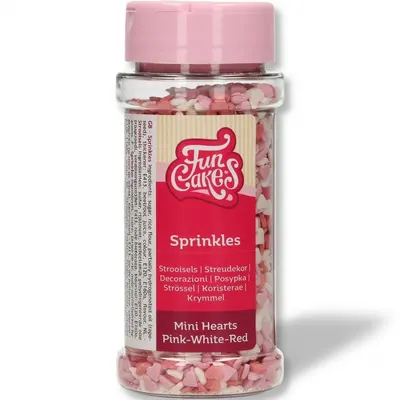 Cukrové zdobení srdíčka mini červené 60 g
