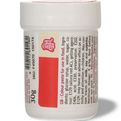 Gelová barva červená, koncentrovaná, 30 g