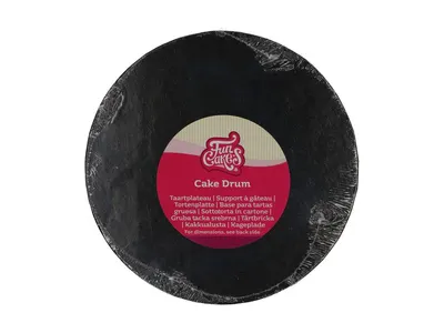 Dortová podložka kulatá černá 20 cm, výška 12 mm