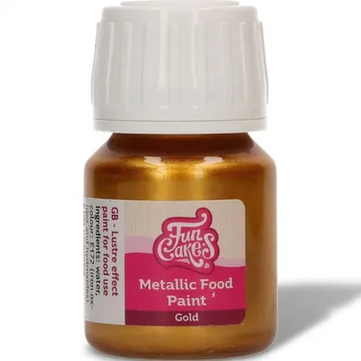 Metalická tekutá barva zlatá, 30 ml