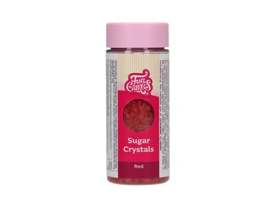 Cukrové krystalky červené, cukrová dekorace 80 g