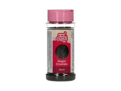 Cukrové krystalky černé, cukrová dekorace 80 g
