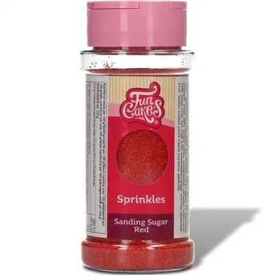 Dekorační cukr červený FunCakes 80 g