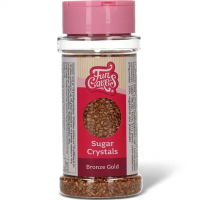 Cukrové krystalky bronzově zlaté na dort 80 g