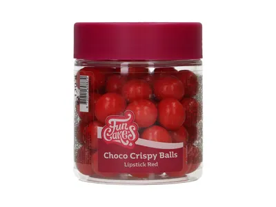 Čokoládové kuličky Choco Crispy Balls červené, 130 g