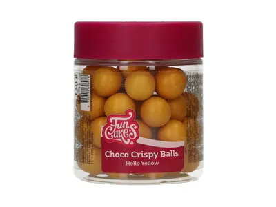 Čokoládové kuličky Choco Crispy Balls žluté, 130 g