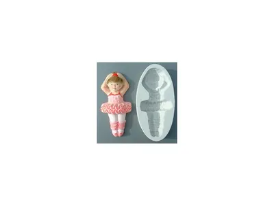 Silikonová formička balerína, výlisek 11,5 x 5,5 cm