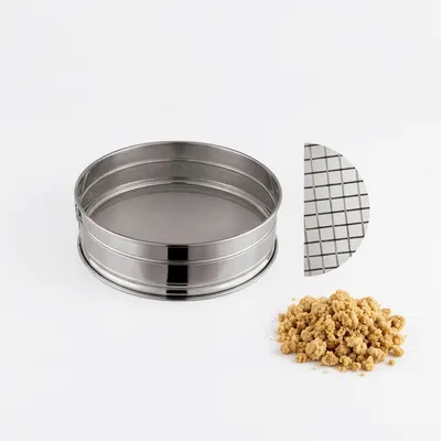 Nerezové síto hrubé, průměr 30 cm, výška 8 cm