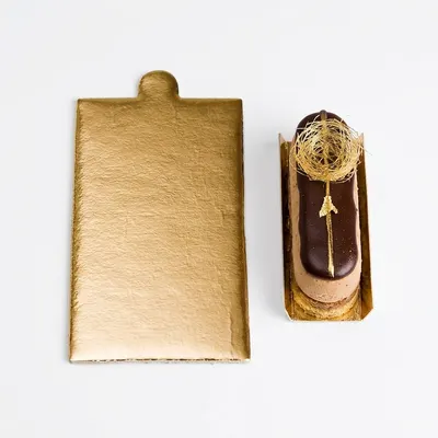 Papírová podložka pod minidezert zlatá 9x5 cm, 200 ks
