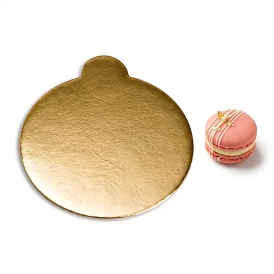 Papírová podložka pod minidezert zlatá kulatá 8 cm, 200 ks