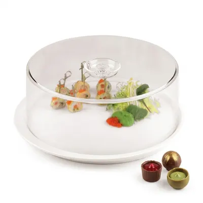 Poklop na dorty plastový průhledný 30 cm, výška 9,5 cm