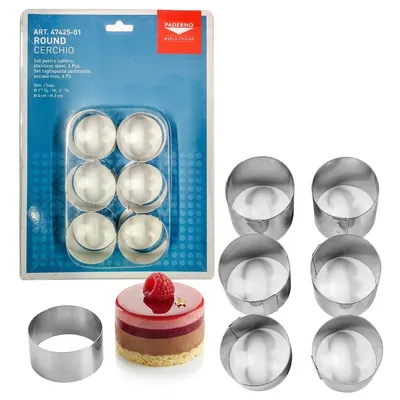 Nerezové ráfky na monoporce kruh 6 ks, průměr 4 cm