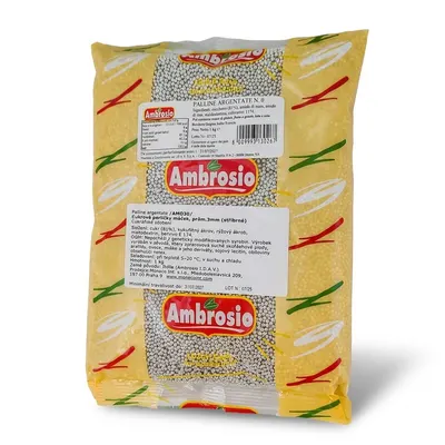 Cukrové perličky máček stříbrné 1 kg