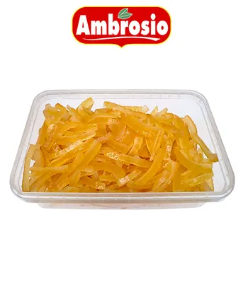 Kandovaná citrónová kůra, řezy 6x60 mm, Ambrosio 900 g