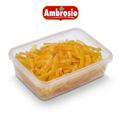 Kandovaná citrónová kůra, řezy 6x60 mm, Ambrosio 900 g