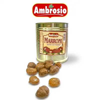 Kandované kaštany Ambrosio střední do krémů a náplní 3,5 kg