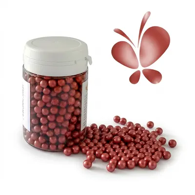 Cukrové kuličky rýžové rubínové 4 mm, 50 g