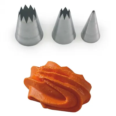 Zdobící špička nerez hvězda, otvor 0,2 cm, průměr 2,5 cm