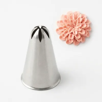 Zdobící špička nerez, průměr 2,5 cm, výška 4,5 cm, 1 ks