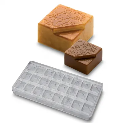 Forma na pralinky textura kakao 9 g, 3x8 dutin, polykarbonát