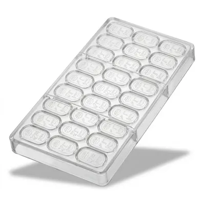 Forma na pralinky hieroglyfy 3,5 g, 3x9 dutin, polykarbonát