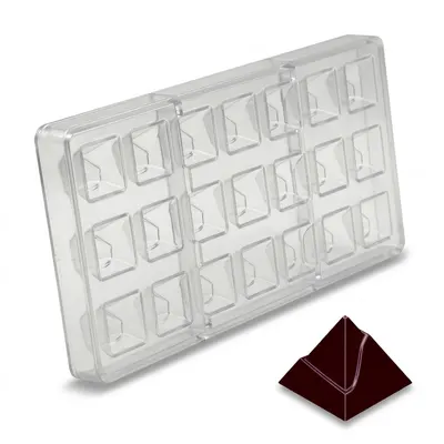 Forma na pralinky pyramida 7 g, 3x7 dutin, polykarbonát